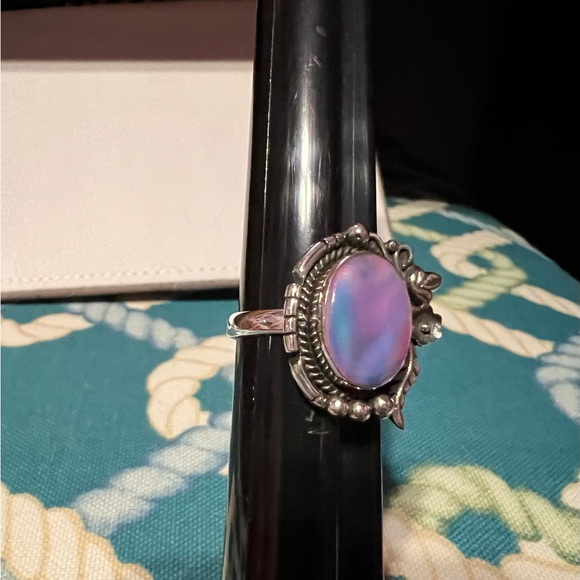 Sterling Aurora opal ring - Picture 7 of 11